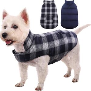 Kuoser Dog Winter Coat, Reversible Dog Jacket,